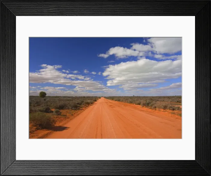 Framed Print : Outback road, Menindee, New South Wales, Australia, Pacific Framed Print : Outback road, Menindee, New South Wales, Australia, Pacific