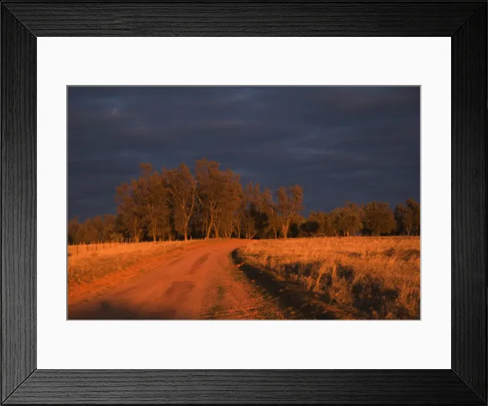Framed Print : Outback road, Wentworth, New South Wales, Australia, Pacific Framed Print : Outback road, Wentworth, New South Wales, Australia, Pacific