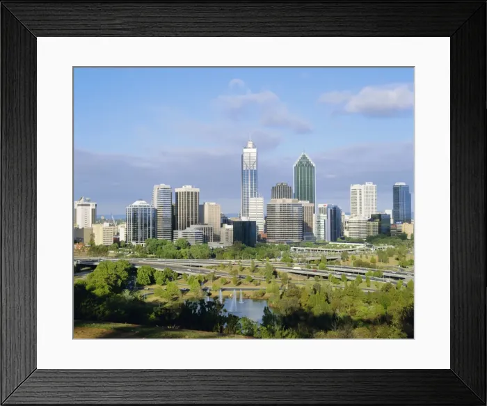 Framed Print : City skyline, Perth, Western Australia, Australia Framed Print : City skyline, Perth, Western Australia, Australia