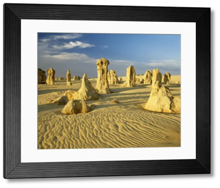 Framed Print : Rock formations in the Pinnacle Desert in Nambung National Park near Perth Framed Print : Rock formations in the Pinnacle Desert in Nambung National Park near Perth