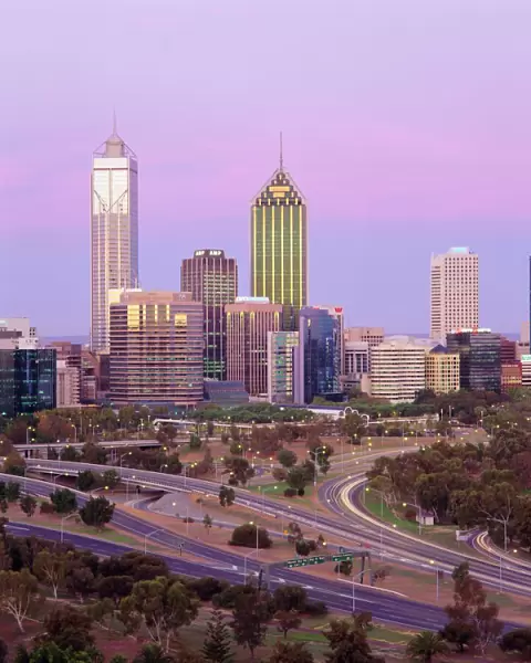 City skyline from Kings Park, Perth, Western Australia, Australia