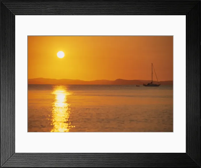Framed Print : View to mainland from Monkey Beach at sunset, Great Keppel Island, Queensland, Australia Framed Print : View to mainland from Monkey Beach at sunset, Great Keppel Island, Queensland, Australia