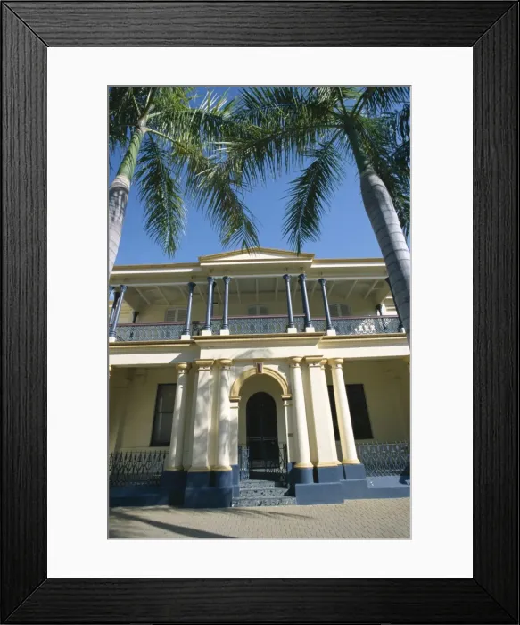 Framed Print : Early use of cast iron balustrading, Flinders Mall, 1879 building, formerly a bank Framed Print : Early use of cast iron balustrading, Flinders Mall, 1879 building, formerly a bank