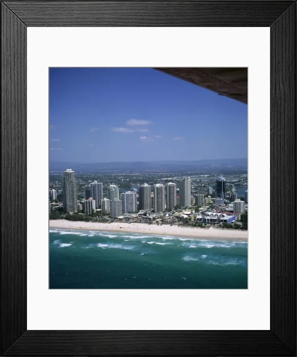 Framed Print : Aerial view of central area of Surfers Paradise, Gold Coast, Queensland Framed Print : Aerial view of central area of Surfers Paradise, Gold Coast, Queensland