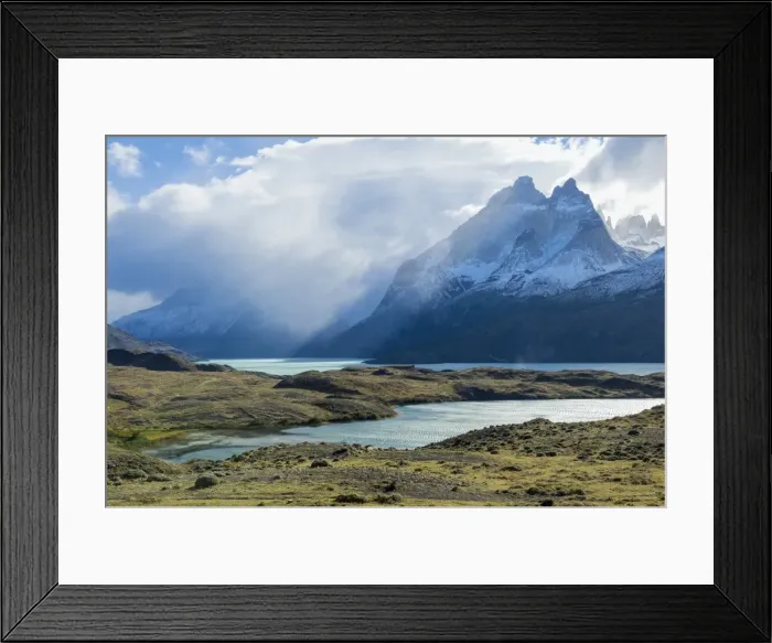 Framed Print : Cloud formations over Lago Nordenskjold, Torres del Paine National Park, Chilean Patagonia Framed Print : Cloud formations over Lago Nordenskjold, Torres del Paine National Park, Chilean Patagonia
