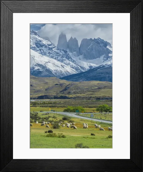 Framed Print : The Three Towers, Torres del Paine National Park, Chilean Patagonia, Chile, South America