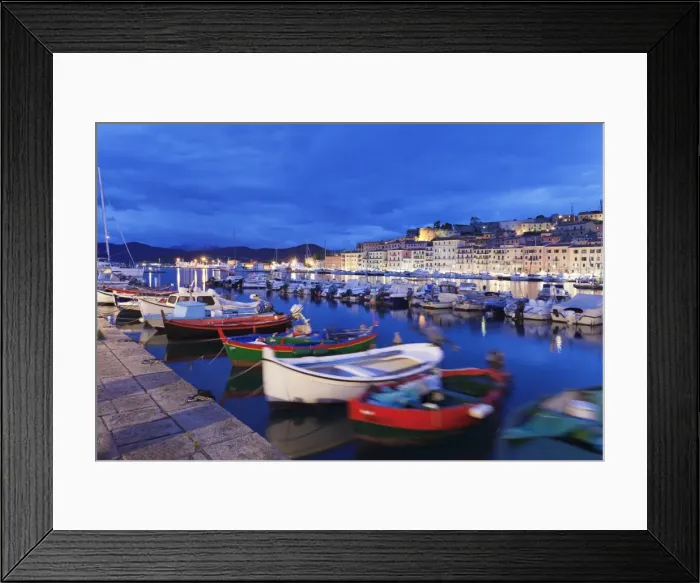 Framed Print : View over the harbour to Forte Falcone fortress, Portoferraio, Island of Elba, Livorno Province Framed Print : View over the harbour to Forte Falcone fortress, Portoferraio, Island of Elba, Livorno Province
