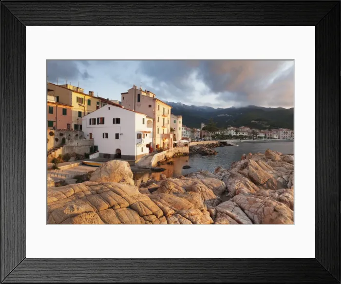 Framed Print : Marciana Marina at sunset, Island of Elba, Livorno Province, Tuscany, Italy, Europe Framed Print : Marciana Marina at sunset, Island of Elba, Livorno Province, Tuscany, Italy, Europe