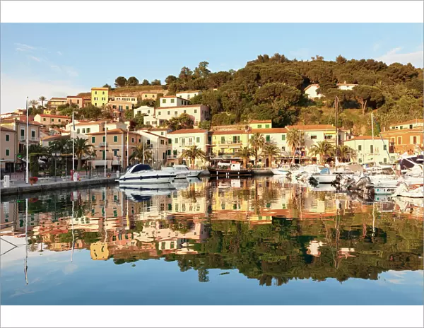 Harbour of Porto Azzurro, Island of Elba, Livorno Province, Tuscany, Italy, Europe