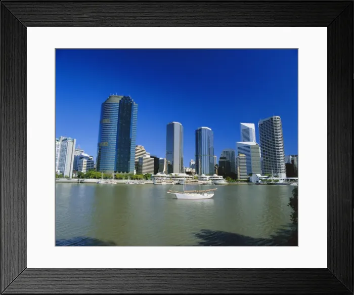 Framed Print : City skyline, Brisbane, Queensland, Australia Framed Print : City skyline, Brisbane, Queensland, Australia