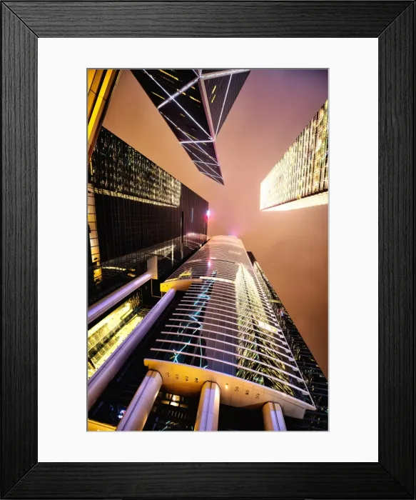 Framed Print : HSBC and BOC towers at night, Hong Kong, China, Asia Framed Print : HSBC and BOC towers at night, Hong Kong, China, Asia