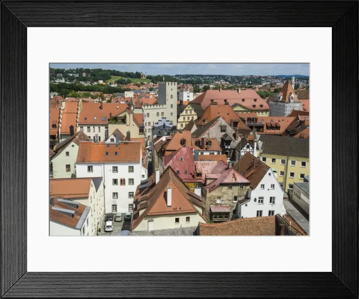 Framed Print : View over Regensburg from the tower of the Church of the Holy Trinity, Regensburg Framed Print : View over Regensburg from the tower of the Church of the Holy Trinity, Regensburg