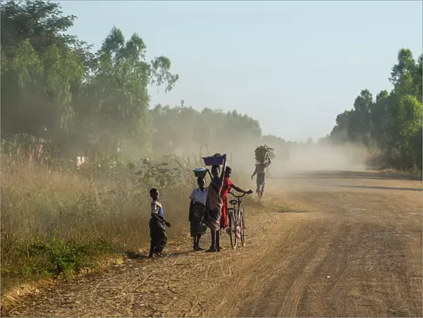 Dusty road, Mount Mulanje, Malawi, Africa