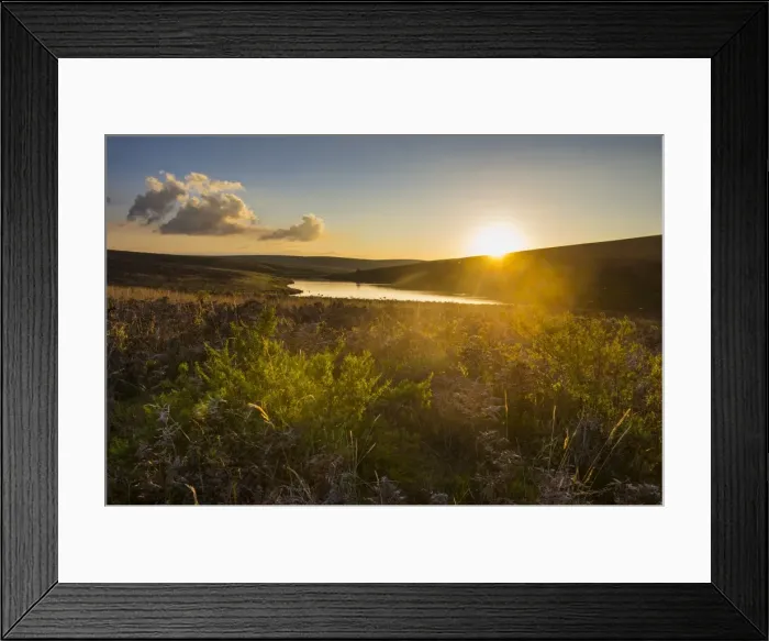 Framed Print : Little lake at sunset, Nyika National Park, Malawi, Africa Framed Print : Little lake at sunset, Nyika National Park, Malawi, Africa