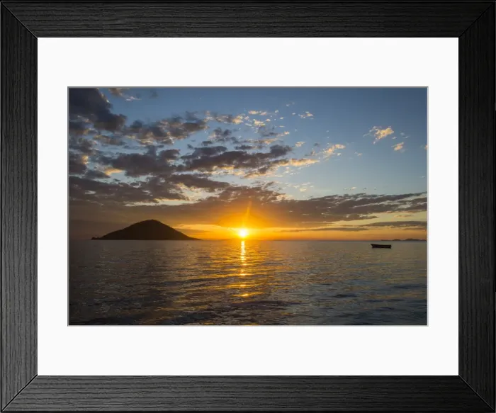 Framed Print : Sunset at Lake Malawi, Cape Maclear, Malawi, Africa Framed Print : Sunset at Lake Malawi, Cape Maclear, Malawi, Africa