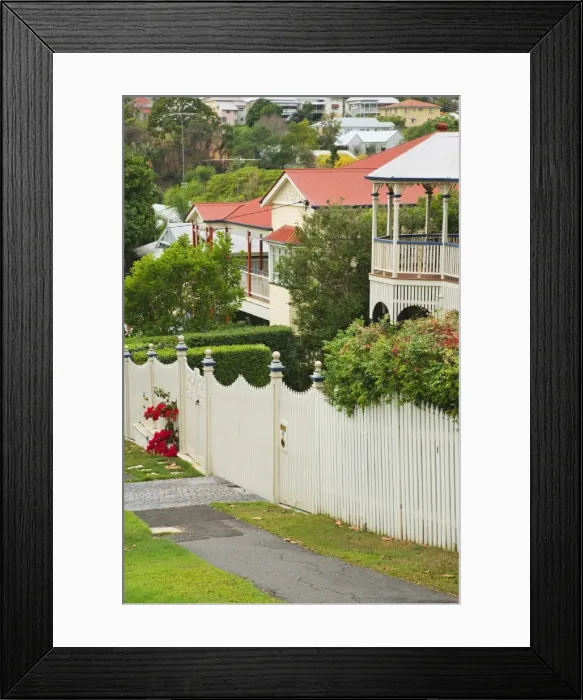 Framed Print : Historic houses, Paddington, Brisbane, Queensland, Australia, Pacific Framed Print : Historic houses, Paddington, Brisbane, Queensland, Australia, Pacific