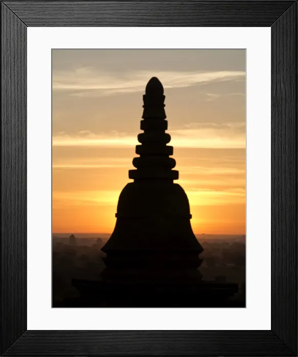 Framed Print : Sunrise in the Buddhist temples of Bagan (Pagan), Myanmar (Burma), Asia Framed Print : Sunrise in the Buddhist temples of Bagan (Pagan), Myanmar (Burma), Asia