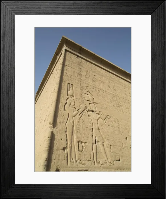 Framed Print : Relief depicting Cleopatra and Caesarion, Temple of Hathor, Dendera, Egypt, North Africa Framed Print : Relief depicting Cleopatra and Caesarion, Temple of Hathor, Dendera, Egypt, North Africa