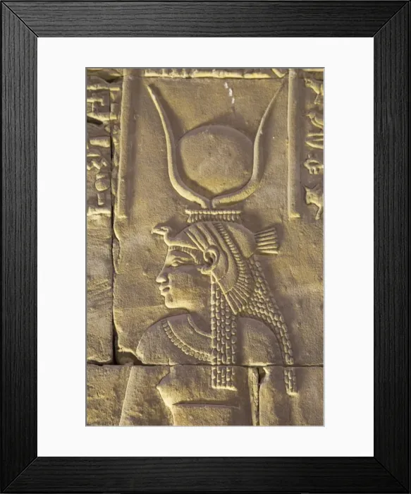 Framed Print : Relief depicting the Goddess Hathor, Temple of Horus, Edfu, Egypt, North Africa, Africa Framed Print : Relief depicting the Goddess Hathor, Temple of Horus, Edfu, Egypt, North Africa, Africa