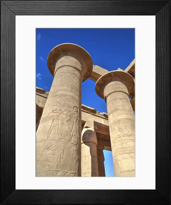 Framed Print : Column reliefs, Hypostyle Hall, The Ramesseum (Mortuary Temple of Ramese II), Luxor Framed Print : Column reliefs, Hypostyle Hall, The Ramesseum (Mortuary Temple of Ramese II), Luxor