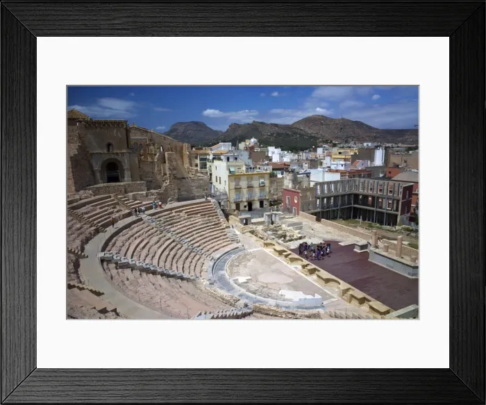 Framed Print : The Roman Theatre, Cartagena, Spain, Europe Framed Print : The Roman Theatre, Cartagena, Spain, Europe