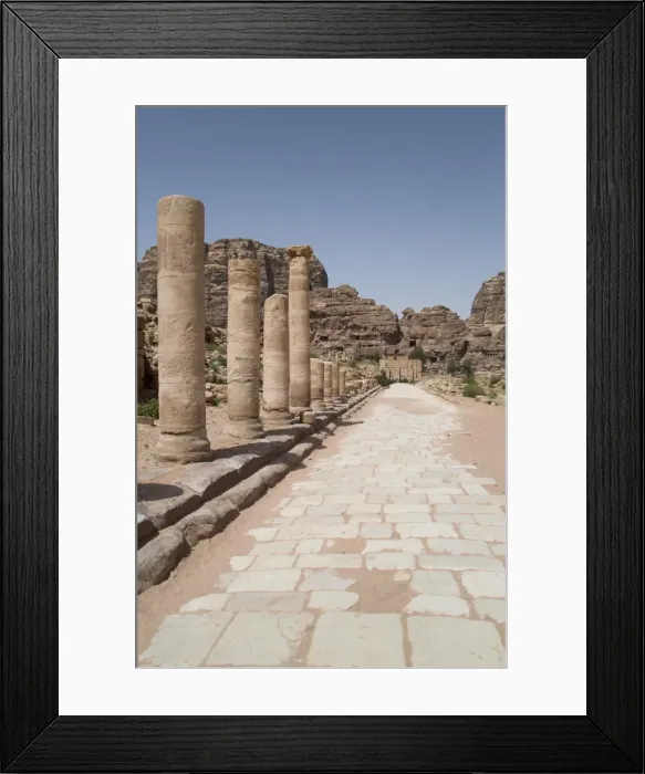 Framed Print : The Colonnaded Street, dating from about 106 AD, Petra, UNESCO World Heritage Site Framed Print : The Colonnaded Street, dating from about 106 AD, Petra, UNESCO World Heritage Site
