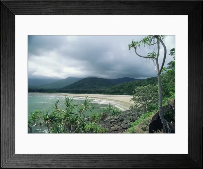 Framed Print : Cape Tribulation, near where Captain Cook ran aground on reef, Queensland Framed Print : Cape Tribulation, near where Captain Cook ran aground on reef, Queensland