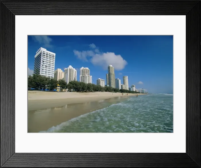 Framed Print : Surfers Paradise beach, Gold Coast, Queensland, Australia Framed Print : Surfers Paradise beach, Gold Coast, Queensland, Australia