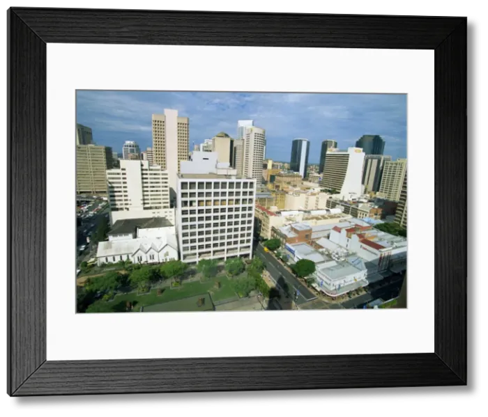 Framed Print : The skyline from City Hall looking towards King George Square and Adelaide Street in Brisbane Framed Print : The skyline from City Hall looking towards King George Square and Adelaide Street in Brisbane