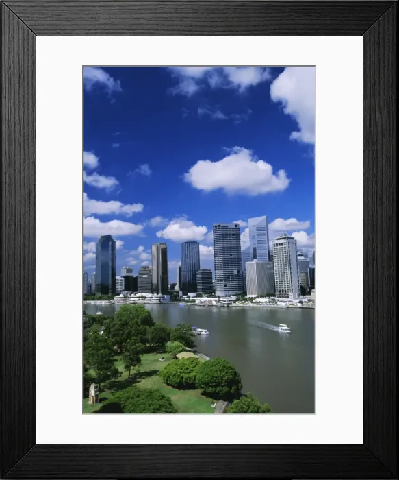 Framed Print : Looking southwest over Captain John Burke Park on Kangaroo Point by the Brisbane River Framed Print : Looking southwest over Captain John Burke Park on Kangaroo Point by the Brisbane River