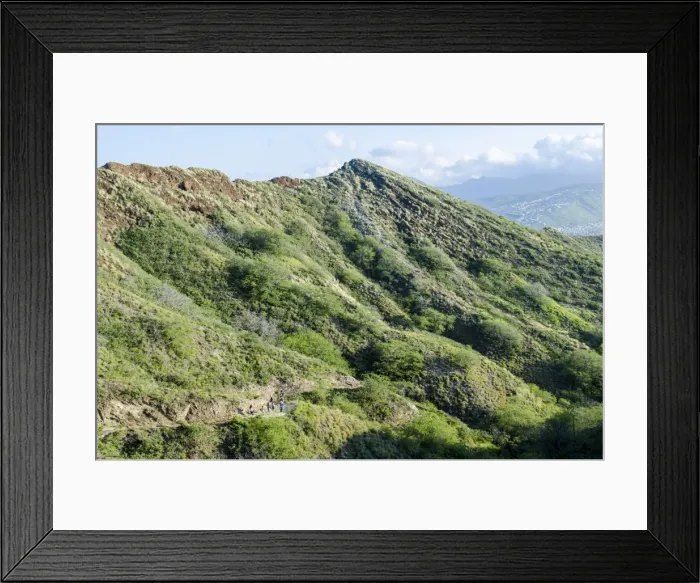 Framed Print : Hiking in Diamond Head State Monument (Leahi Crater), Honolulu, Oahu, Hawaii, United Framed Print : Hiking in Diamond Head State Monument (Leahi Crater), Honolulu, Oahu, Hawaii, United