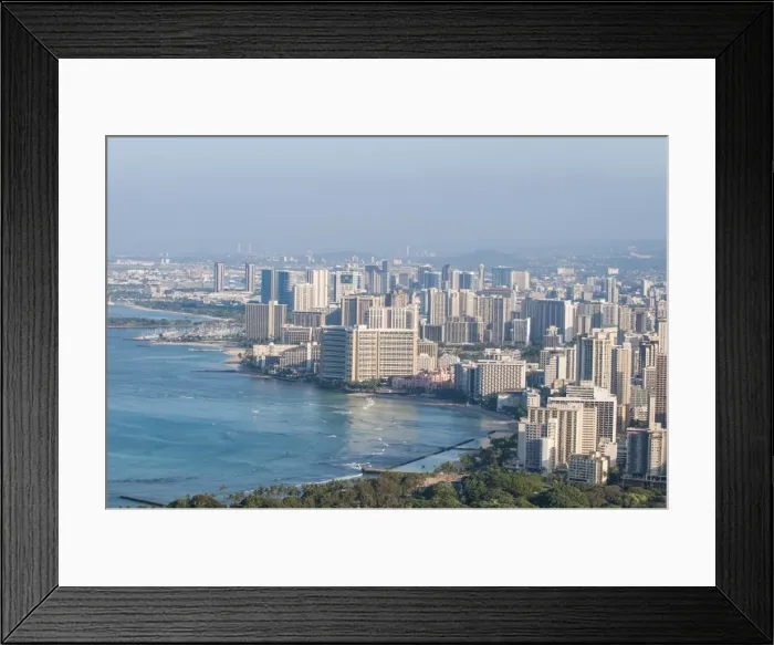 Framed Print : Honolulu from atop Diamond Head State Monument (Leahi Crater), Honolulu, Oahu, Hawaii Framed Print : Honolulu from atop Diamond Head State Monument (Leahi Crater), Honolulu, Oahu, Hawaii