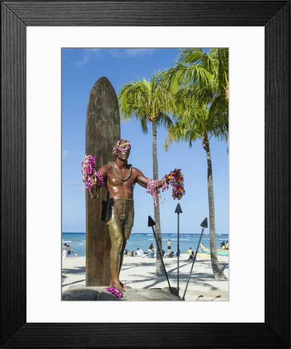 Framed Print : Duke Paoa Kahanamoku, Waikiki Beach, Honolulu, Oahu, Hawaii, United States of America Framed Print : Duke Paoa Kahanamoku, Waikiki Beach, Honolulu, Oahu, Hawaii, United States of America