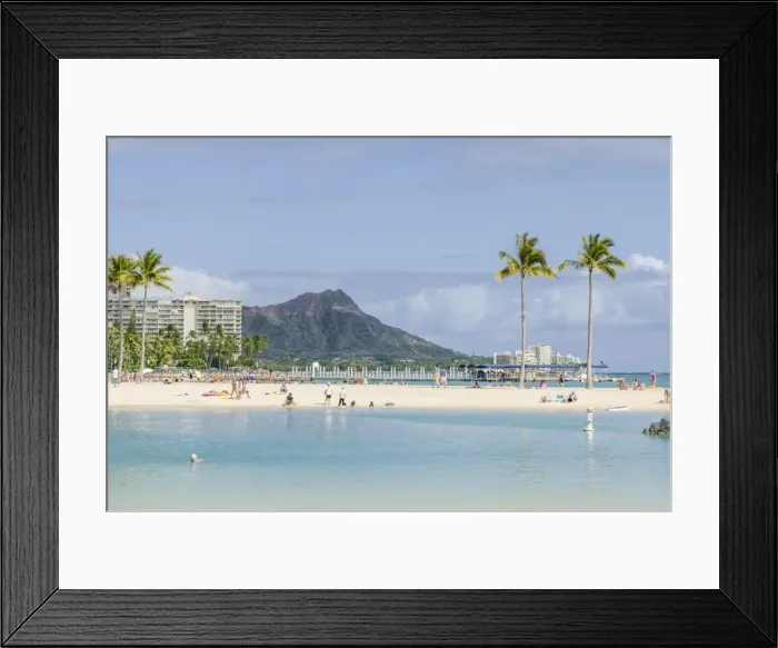 Framed Print : Waikiki Beach and Diamond Head, Waikiki, Honolulu, Oahu, Hawaii, United States of America Framed Print : Waikiki Beach and Diamond Head, Waikiki, Honolulu, Oahu, Hawaii, United States of America