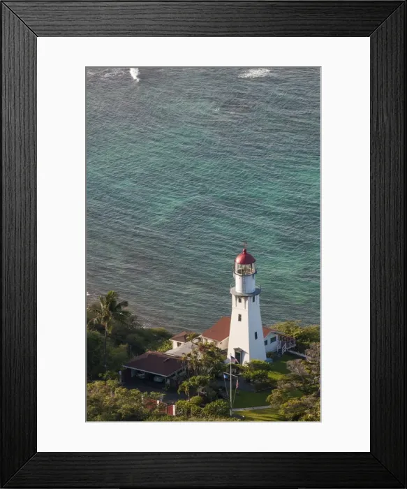 Framed Print : Diamond Head Lighthouse, Honolulu, Oahu, Hawaii, United States of America, Pacific