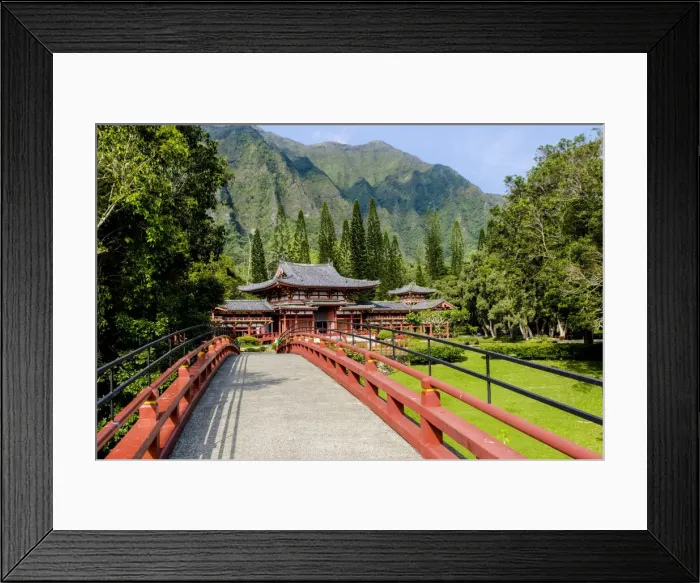 Framed Print : Byodo-In Temple, Valley of The Temples, Kaneohe, Oahu, Hawaii, United States of America Framed Print : Byodo-In Temple, Valley of The Temples, Kaneohe, Oahu, Hawaii, United States of America