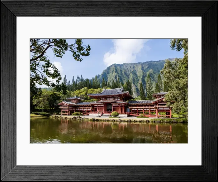 Framed Print : Byodo-In Temple, Valley of The Temples, Kaneohe, Oahu, Hawaii, United States of America Framed Print : Byodo-In Temple, Valley of The Temples, Kaneohe, Oahu, Hawaii, United States of America