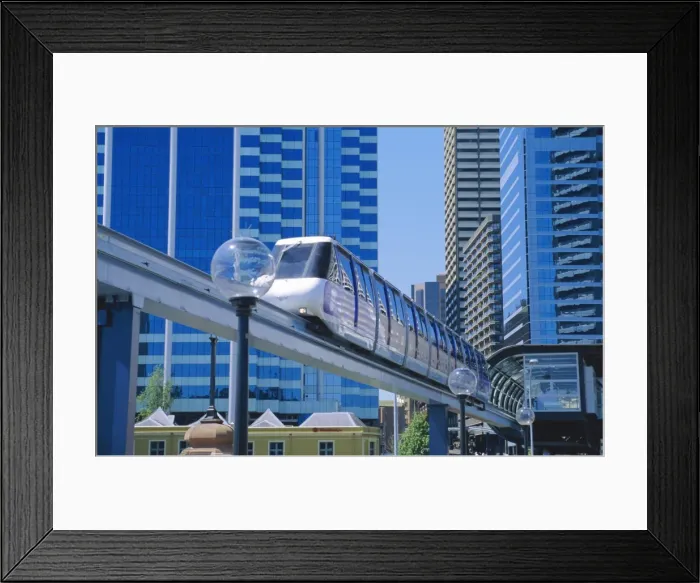 Framed Print : Monorail, Darling Harbour, Sydney, New South Wales, Australia Framed Print : Monorail, Darling Harbour, Sydney, New South Wales, Australia
