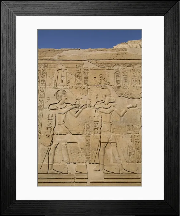 Framed Print : Bas-reliefs on walls, Temple of Haroeris and Sobek, Kom Ombo, Egypt, North Africa, Africa Framed Print : Bas-reliefs on walls, Temple of Haroeris and Sobek, Kom Ombo, Egypt, North Africa, Africa