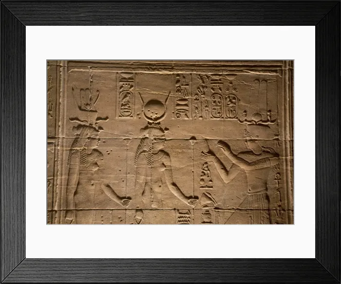 Framed Print : Decorative wall reliefs, Temple of Isis, Island of Philae, UNESCO World Heritage Site Framed Print : Decorative wall reliefs, Temple of Isis, Island of Philae, UNESCO World Heritage Site