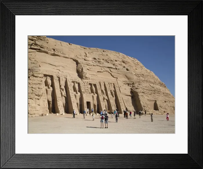 Framed Print : Tourist enjoying the site, Hathor Temple of Queen Nefertari, Abu Simbel, UNESCO World Heritage Site Framed Print : Tourist enjoying the site, Hathor Temple of Queen Nefertari, Abu Simbel, UNESCO World Heritage Site