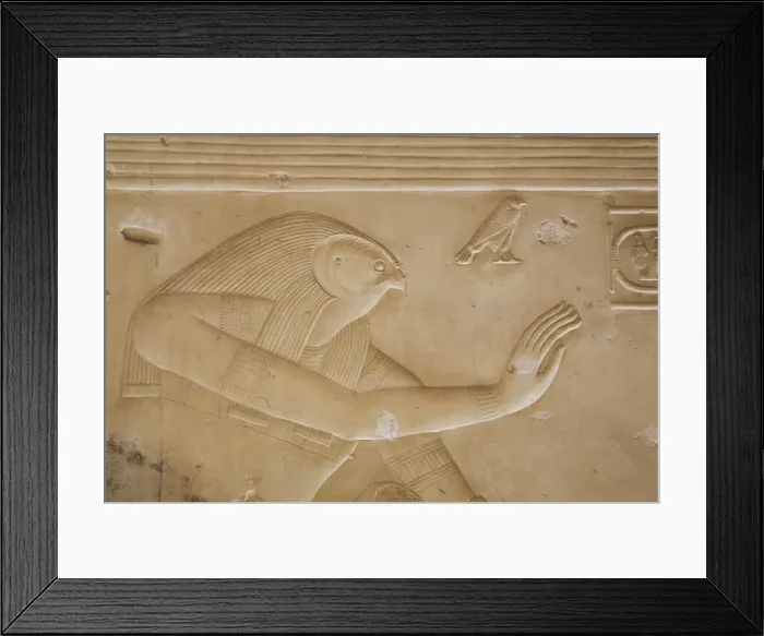 Framed Print : Bas-relief of the God Horus, Temple of Seti I, Abydos, Egypt, North Africa, Africa Framed Print : Bas-relief of the God Horus, Temple of Seti I, Abydos, Egypt, North Africa, Africa