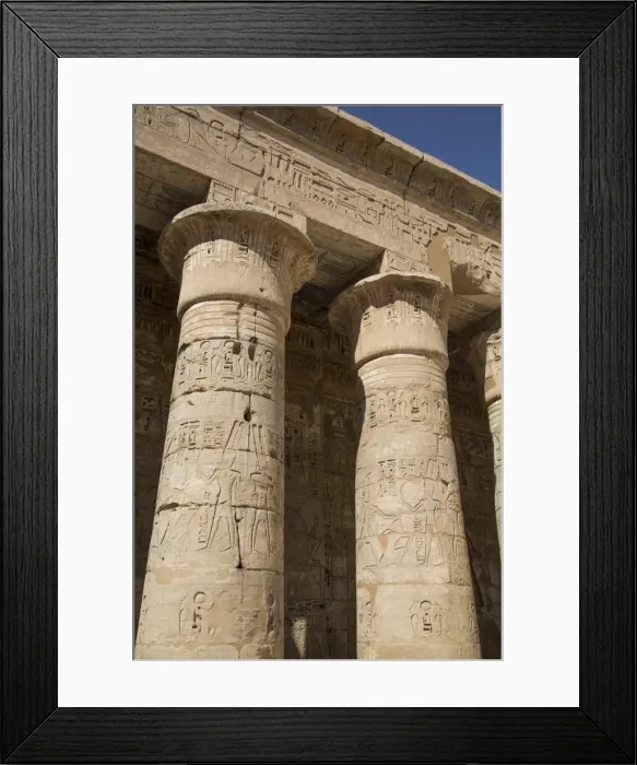 Framed Print : Columns of the Second Court, Medinet Habu (Mortuary Temple of Ramses III), West Bank Framed Print : Columns of the Second Court, Medinet Habu (Mortuary Temple of Ramses III), West Bank