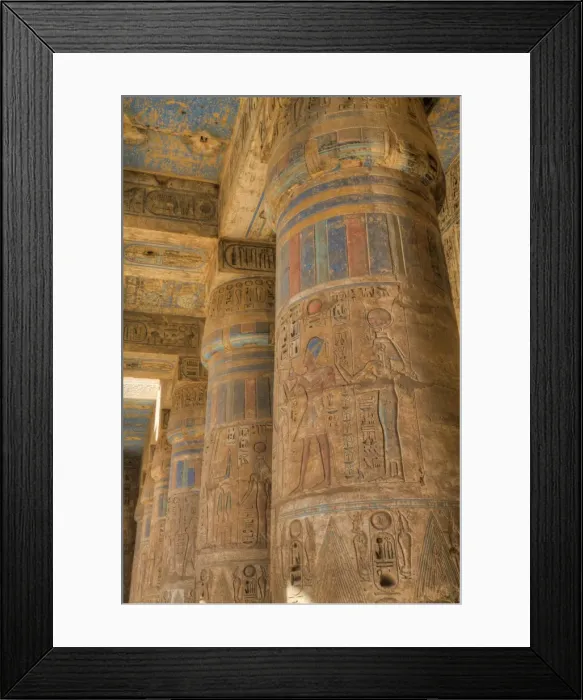 Framed Print : Columns in Second Court, Medinet Habu (Mortuary Temple of Ramses III), West Bank Framed Print : Columns in Second Court, Medinet Habu (Mortuary Temple of Ramses III), West Bank