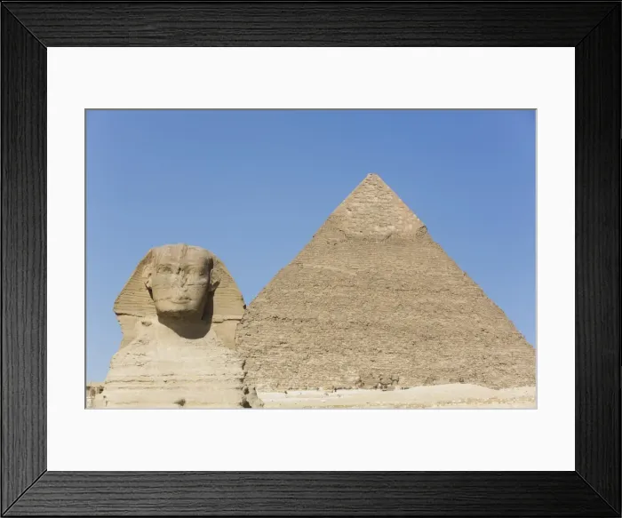 Framed Print : Sphinx and Pyramid of Chephren, The Giza Pyramids, UNESCO World Heritage Site, Giza Framed Print : Sphinx and Pyramid of Chephren, The Giza Pyramids, UNESCO World Heritage Site, Giza