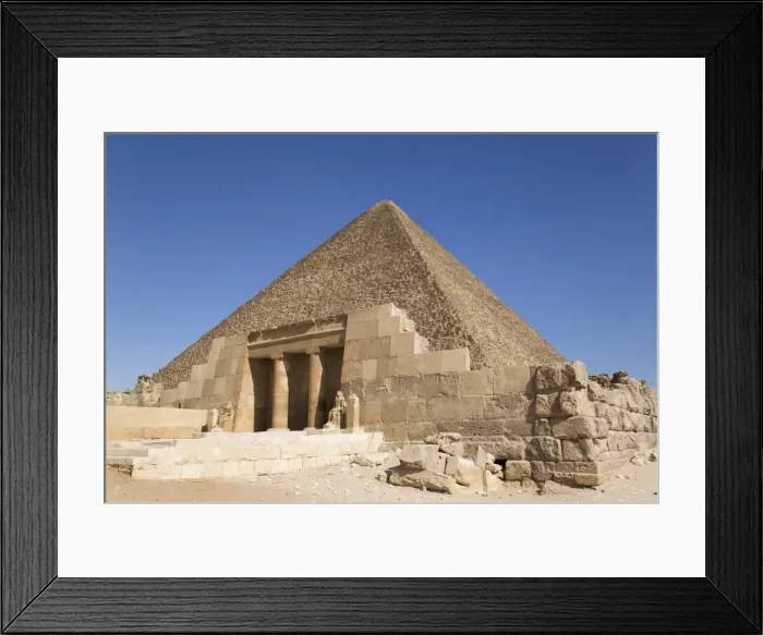 Framed Print : Mastaba of Seshemnufer IV dating from the late Fifth Dynasty, and Great Pyramid of Cheops Framed Print : Mastaba of Seshemnufer IV dating from the late Fifth Dynasty, and Great Pyramid of Cheops