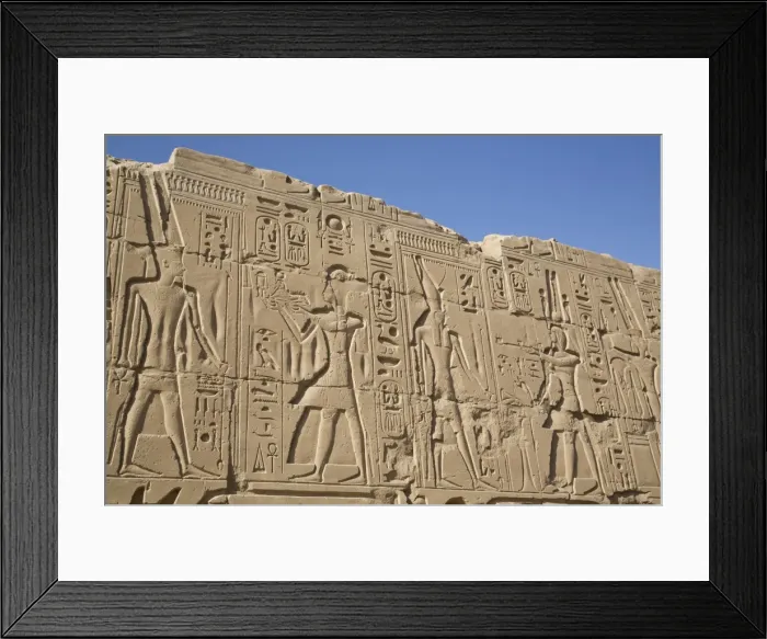 Framed Print : Bas-relief of Pharaohs and Gods, Karnak Temple, Luxor, Thebes, UNESCO World Heritage Site Framed Print : Bas-relief of Pharaohs and Gods, Karnak Temple, Luxor, Thebes, UNESCO World Heritage Site