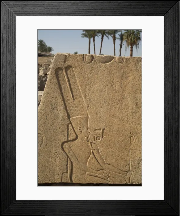 Framed Print : Bas-relief of the God Amun, Karnak Temple, Luxor, Thebes, UNESCO World Heritage Site Framed Print : Bas-relief of the God Amun, Karnak Temple, Luxor, Thebes, UNESCO World Heritage Site