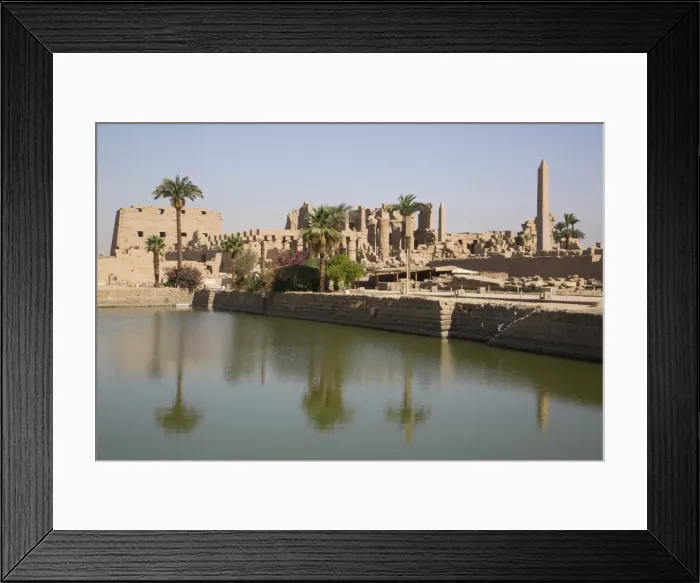 Framed Print : Sacred Lake (foreground), Karnak Temple, Luxor, Thebes, UNESCO World Heritage Site Framed Print : Sacred Lake (foreground), Karnak Temple, Luxor, Thebes, UNESCO World Heritage Site