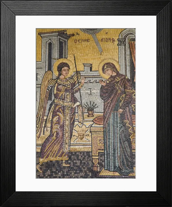 Framed Print : Mosaics on the wall of St. Georges Church, Madaba, Jordan, Middle East Framed Print : Mosaics on the wall of St. Georges Church, Madaba, Jordan, Middle East